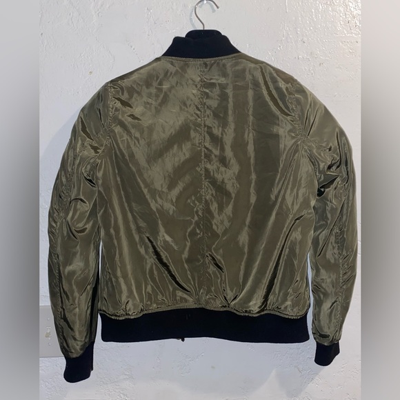 JOU JOU Army Green Bomber Jacket SIZE XL - Picture 2 of 3